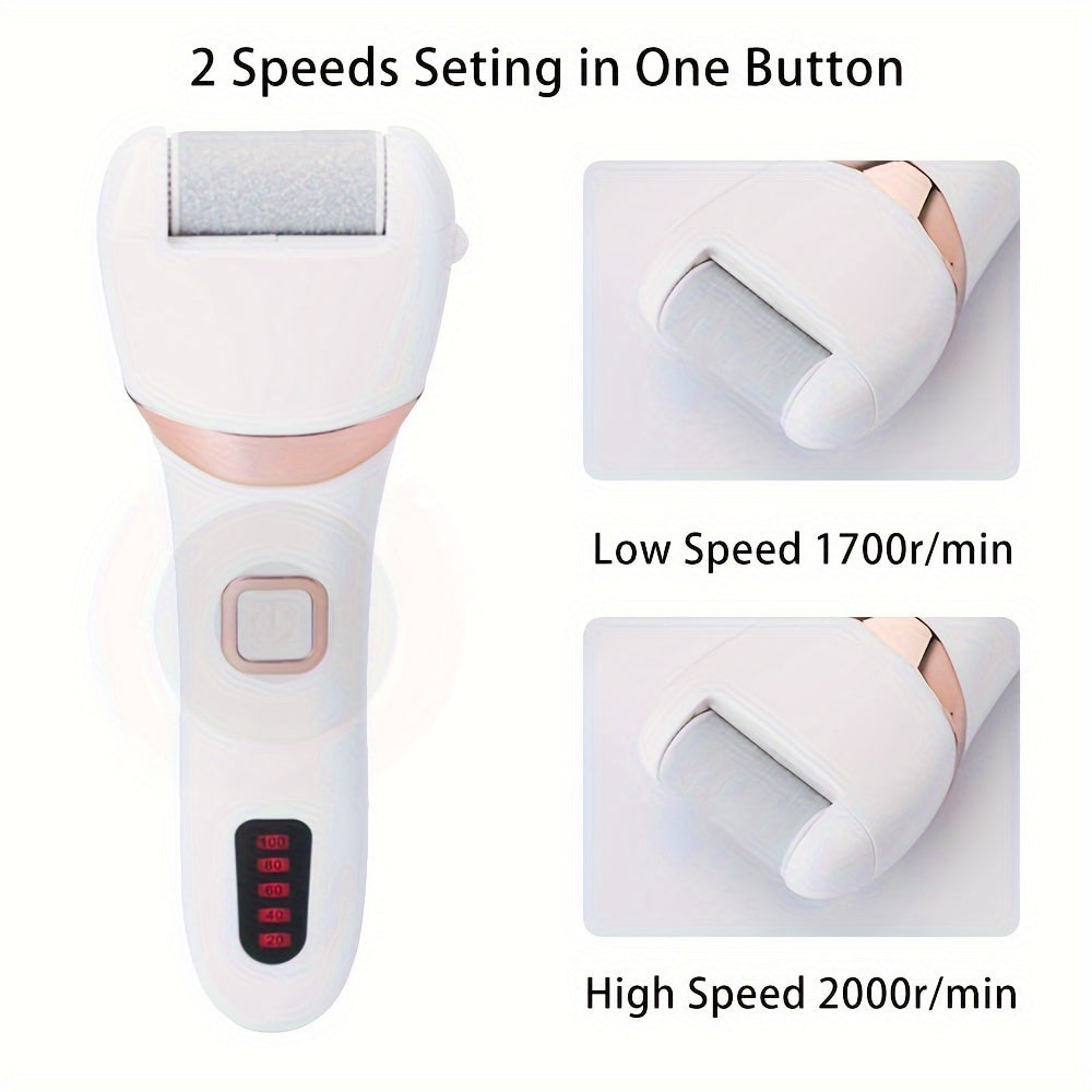 Rechargeable Electric Foot Grinder & Polisher for Calluses, Cracked Heels & Dead Skin
