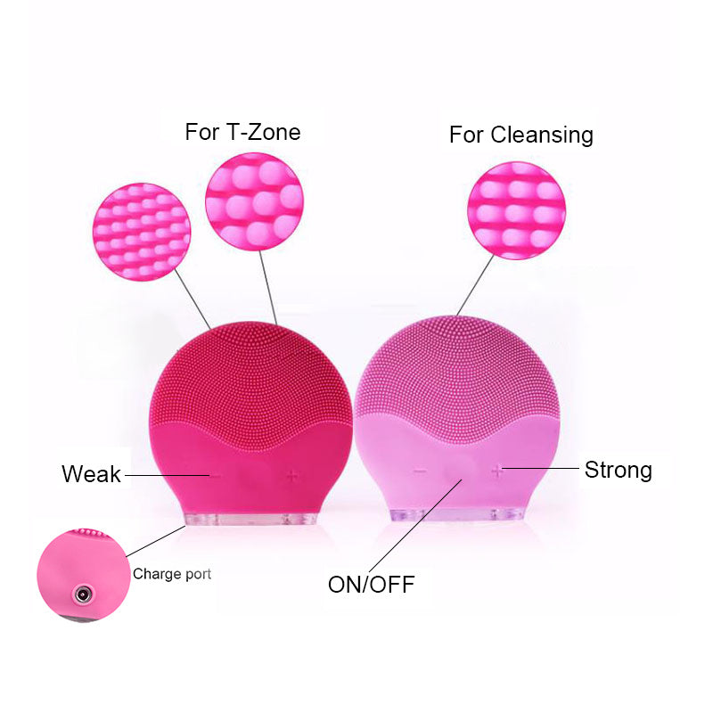 Rechargeable Waterproof Silicone Face Cleanser – Deep Cleansing & Gentle Exfoliation