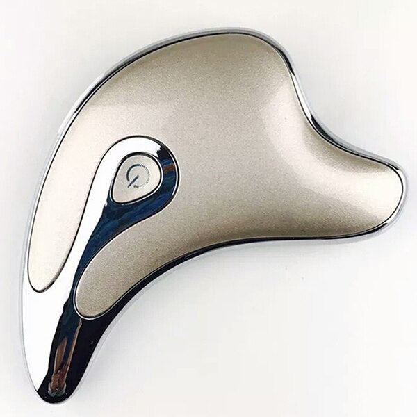 Gua Sha Scraper Facial Massager Face Lifting Slimming LED Light Microcurrent Ski