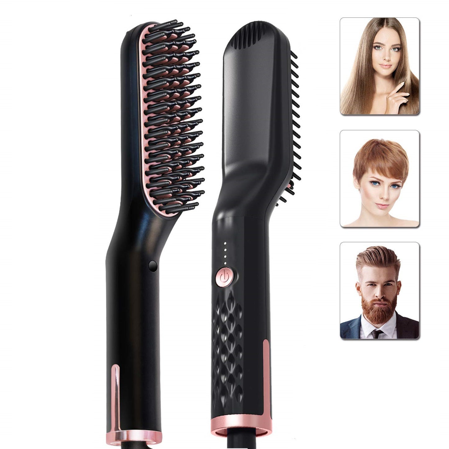 Unisex 3-in-1 Hair Styling & Straightening Brush