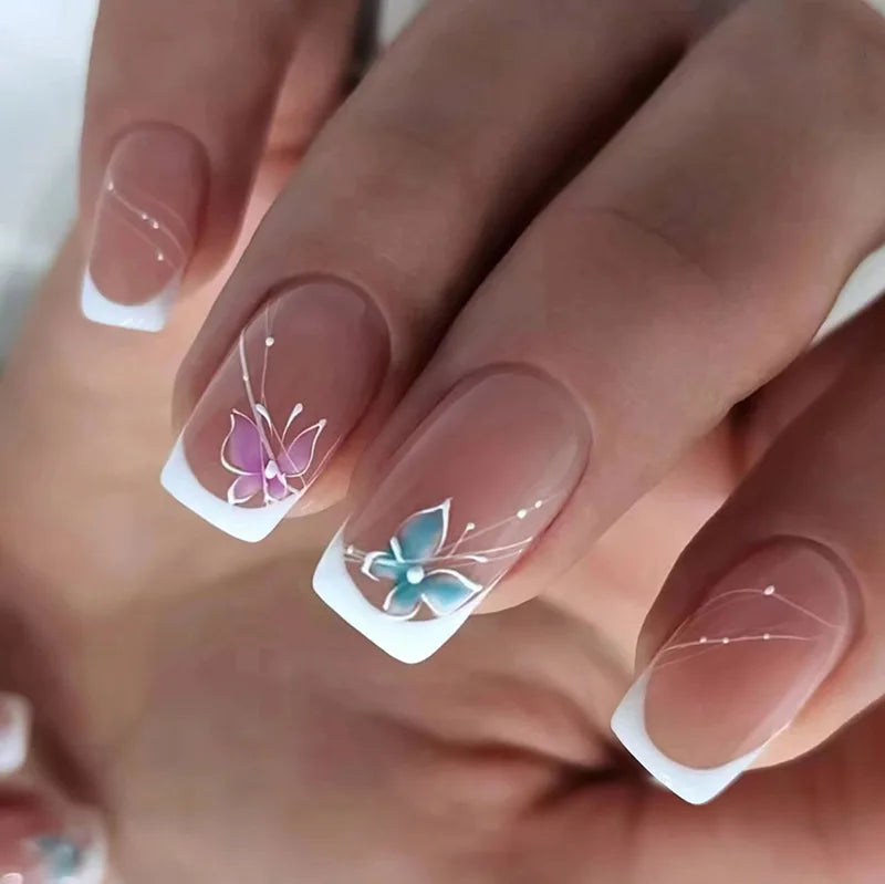 24 Pieces Of Premium Nails - The Beauty Blossoms