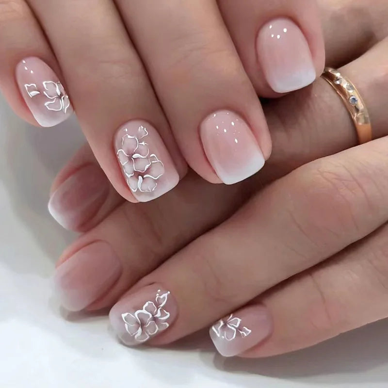 24 Pieces Of Premium Nails - The Beauty Blossoms