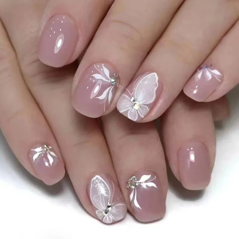 24 Pieces Of Premium Nails - The Beauty Blossoms