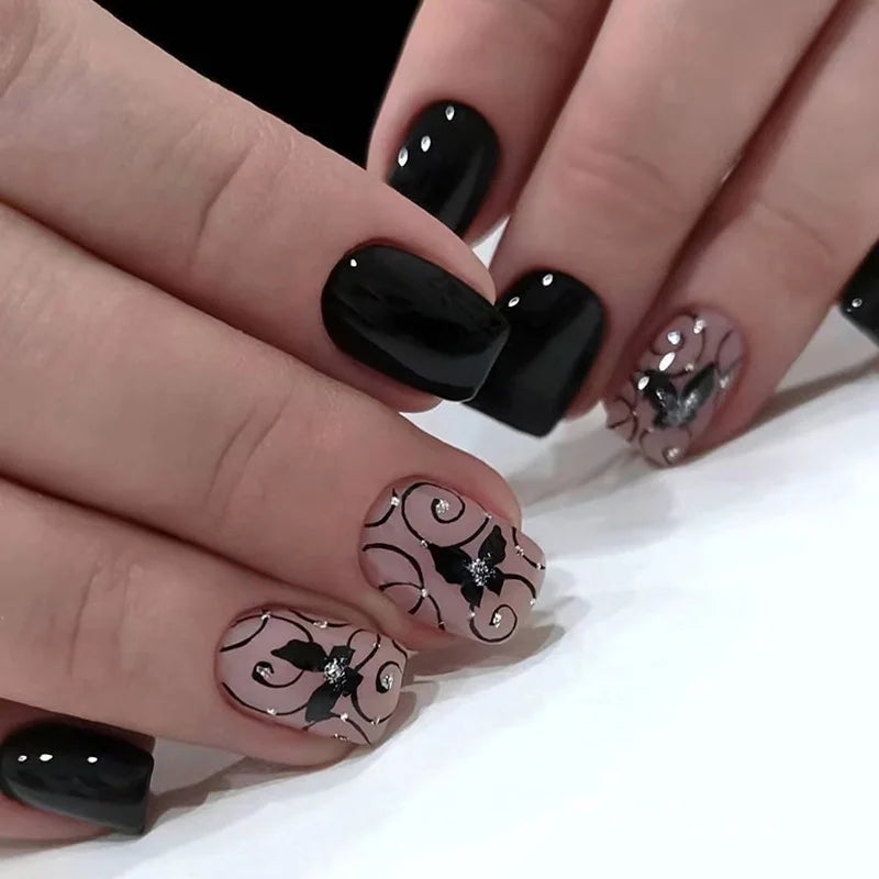24 Pieces Of Premium Nails - The Beauty Blossoms