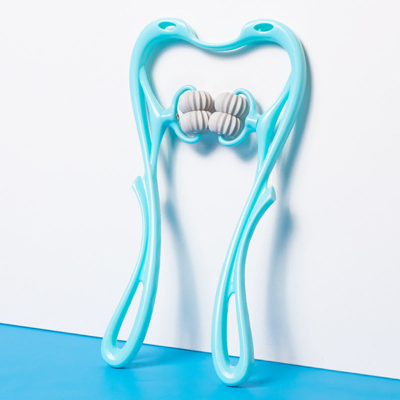 Six-Wheel Manual Neck Massager Roller for Pain Relief and Relaxation - The Beauty Blossoms