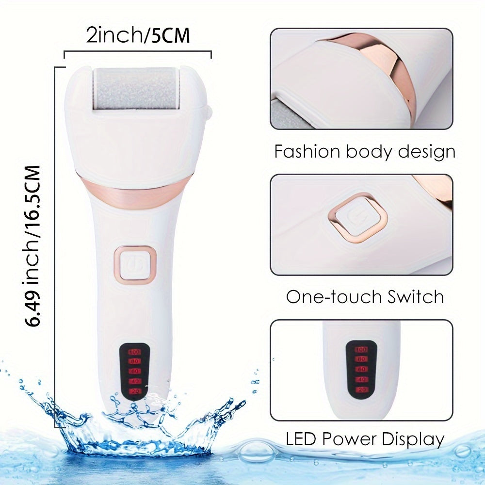 Rechargeable Electric Foot Grinder & Polisher for Calluses, Cracked Heels & Dead Skin